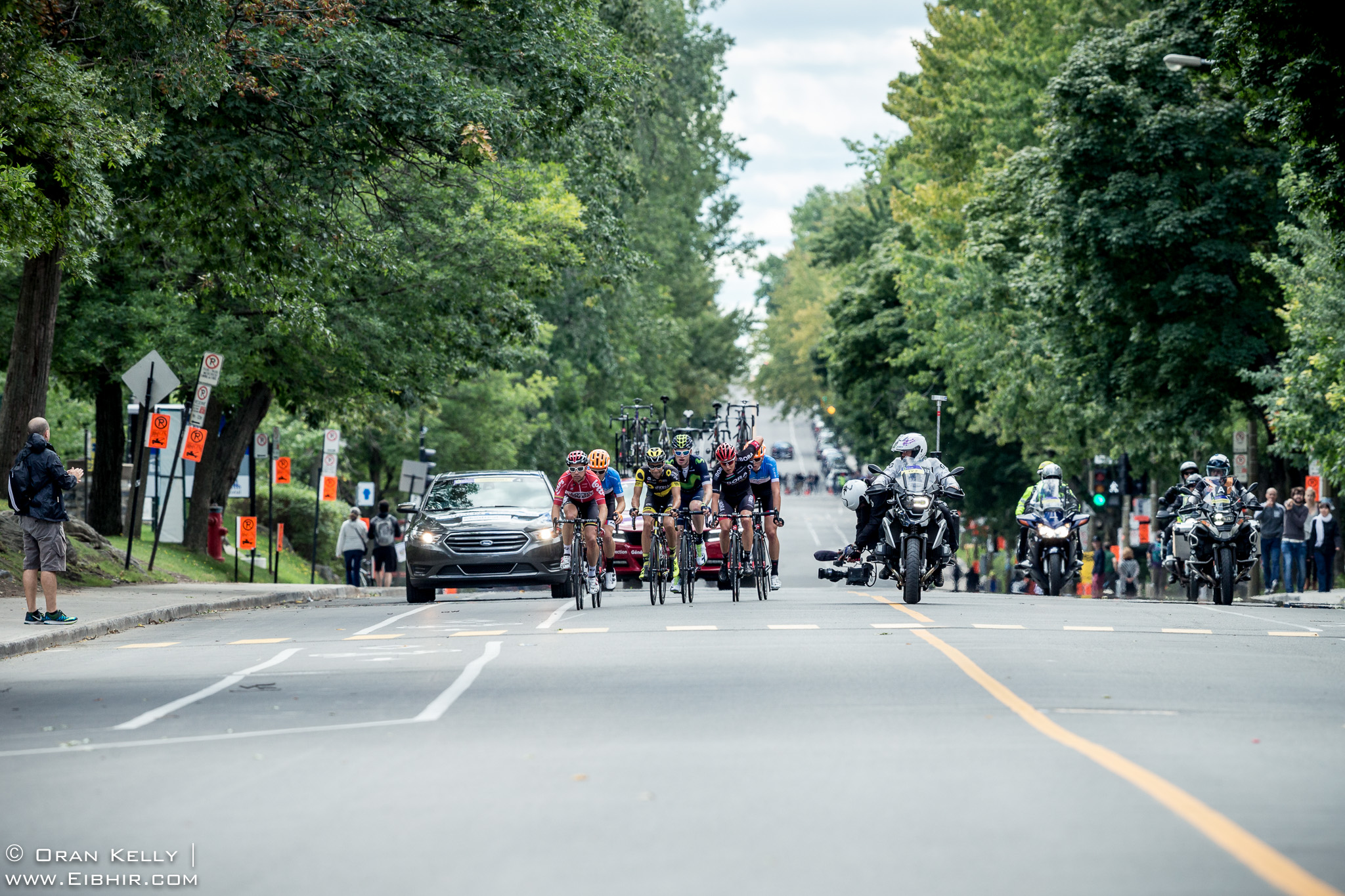 2016 Grands Prix Cyclistes de Québec et de Montréal, Montreal Race, Breakaway, led by SeanDEBIE(BEL-LTS), along Boulevard Edouard-Montpetit