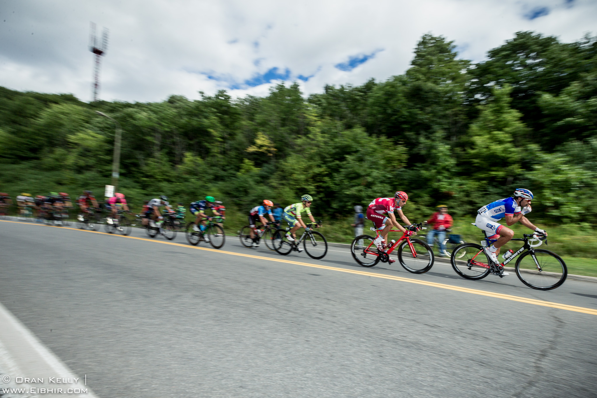2016 Grands Prix Cyclistes de Québec et de Montréal, Montreal Race, Peloton, WilliamBONNET(FRA-FDJ) on descent off KOM